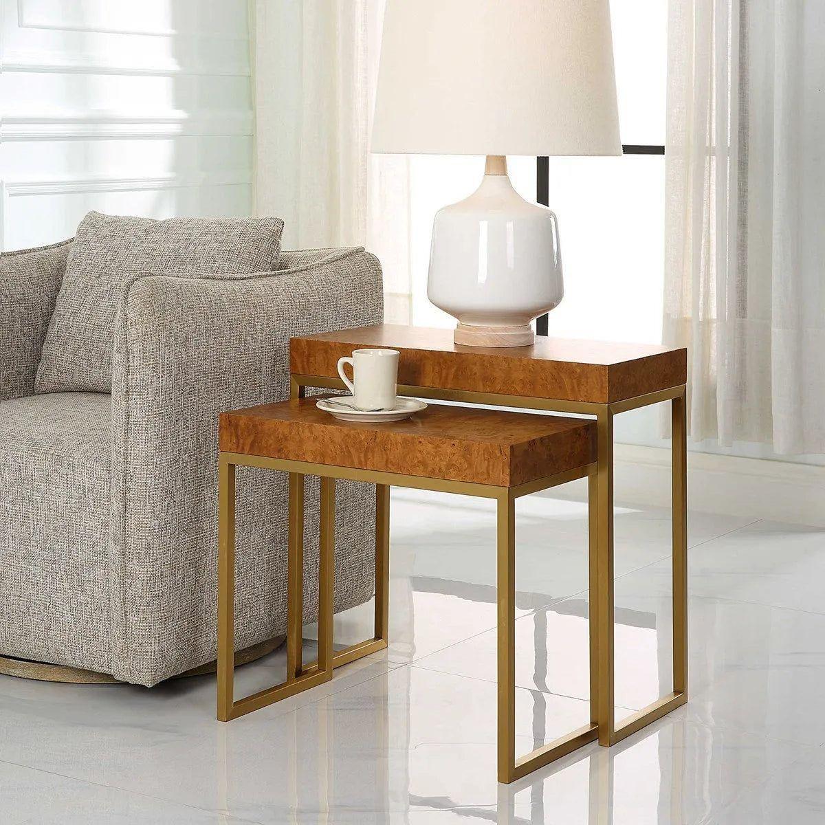 The Uttermost - Burl-esque Nesting Tables - Set of 2 - 22986 - Canada Light Shop