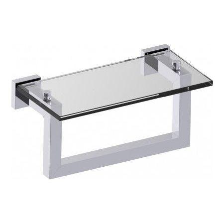 Kartners - London Glass Shelf with Towel Bar - 248676-99 - Canada Light Shop