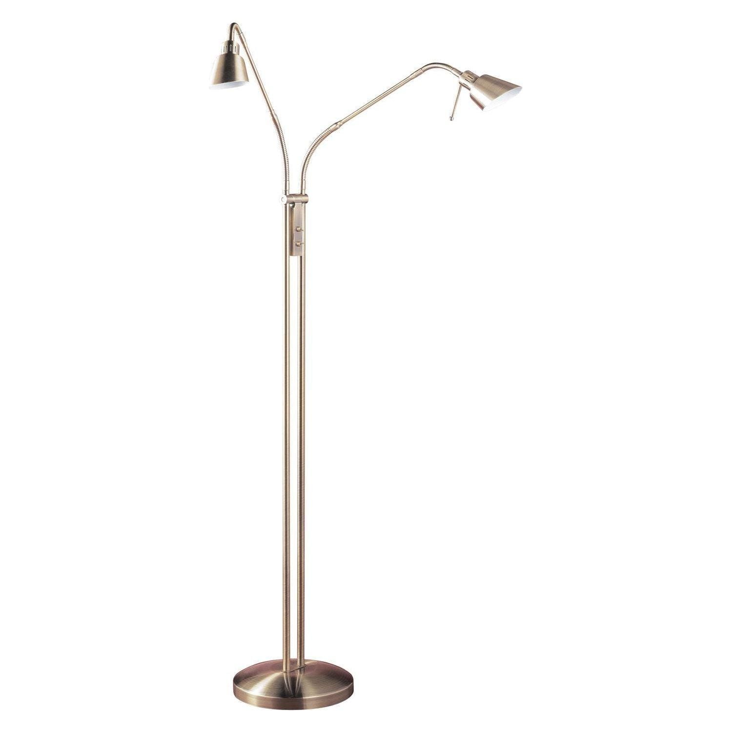 Kendal Lighting - Oslo Twins Floor Lamp - FL4048-2-AB - Canada Light Shop