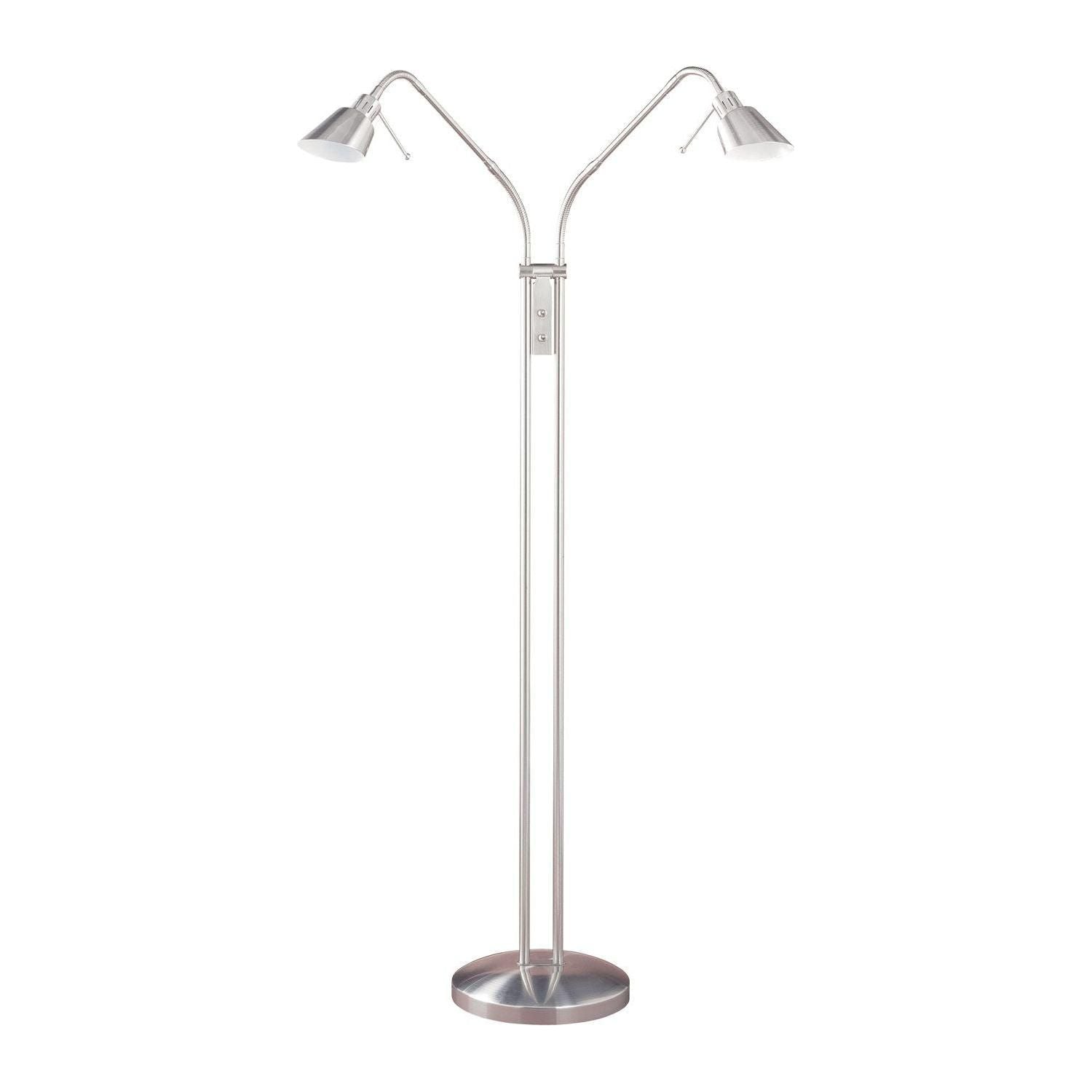 Kendal Lighting - Oslo Twins Floor Lamp - FL4048-2-SN - Canada Light Shop