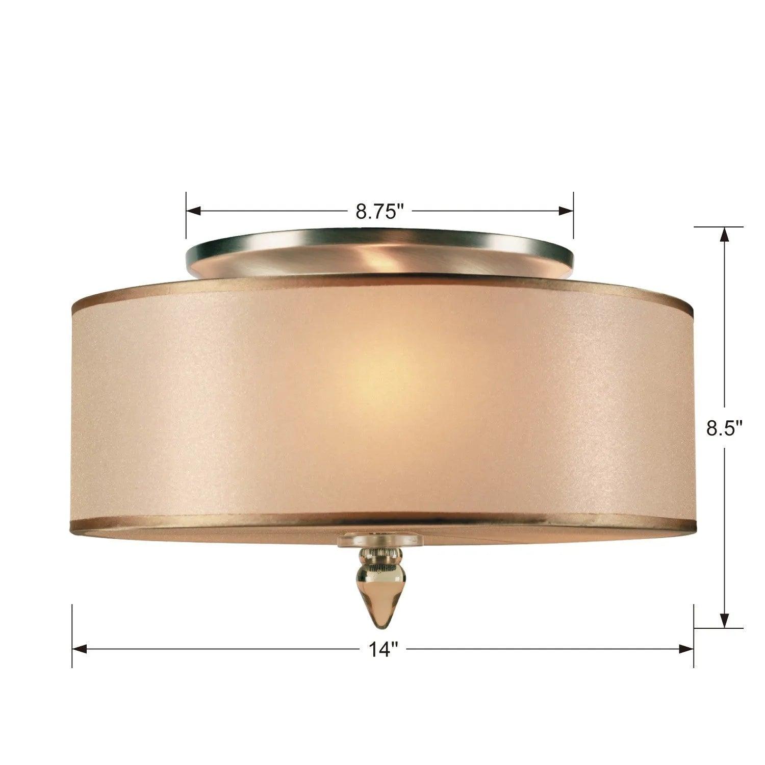 Crystorama - Luxo Three Light Ceiling Mount - 9503-AB - Canada Light Shop