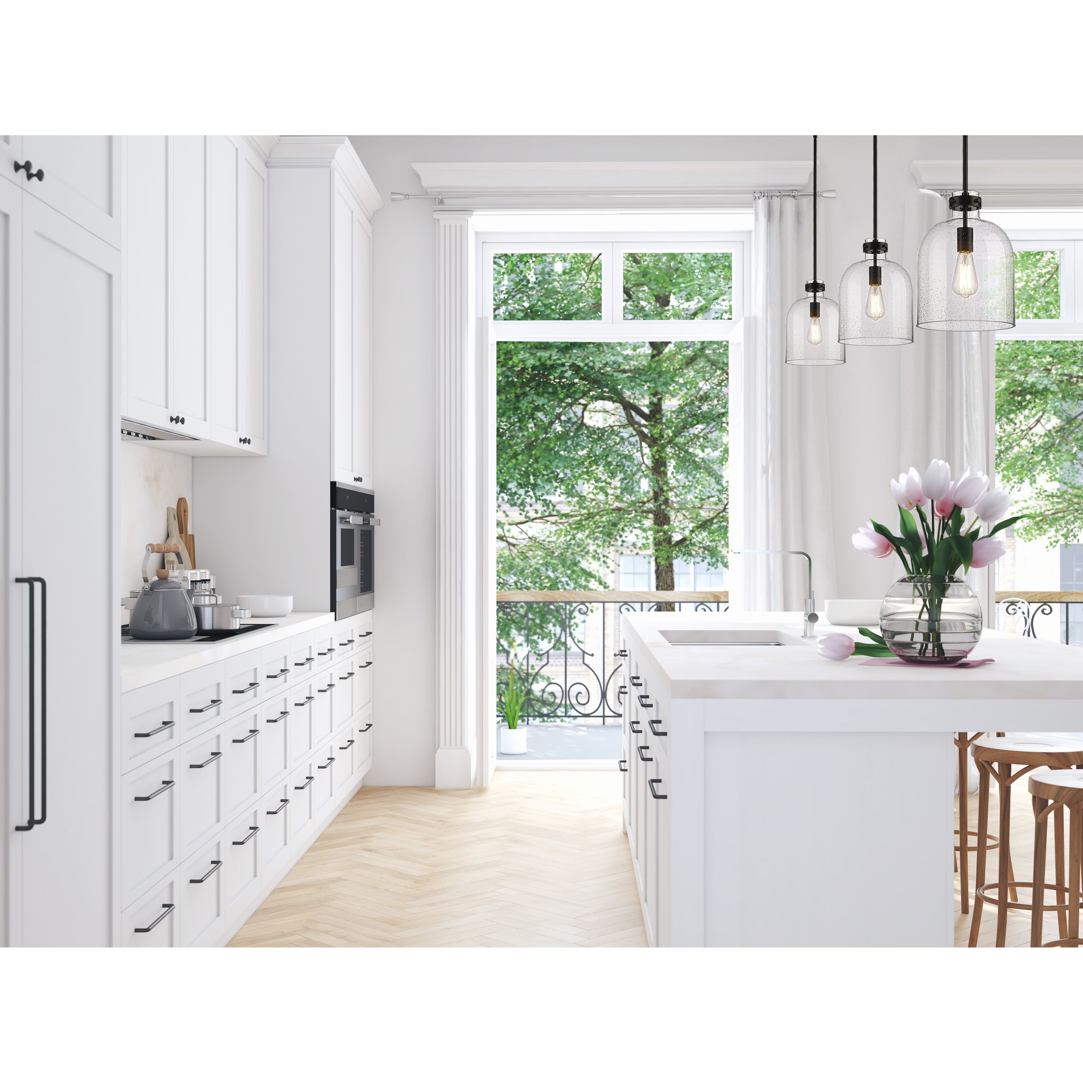Z-Lite 817-9MB Pearson Pendant in Matte Black room shot