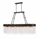 Varaluz - 309N10MBFG - Ten Light Linear Pendant - Matrix - Matte Black/French Gold