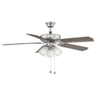 Meridian M2021BNRV 52" Ceiling Fan in Brushed Nickel