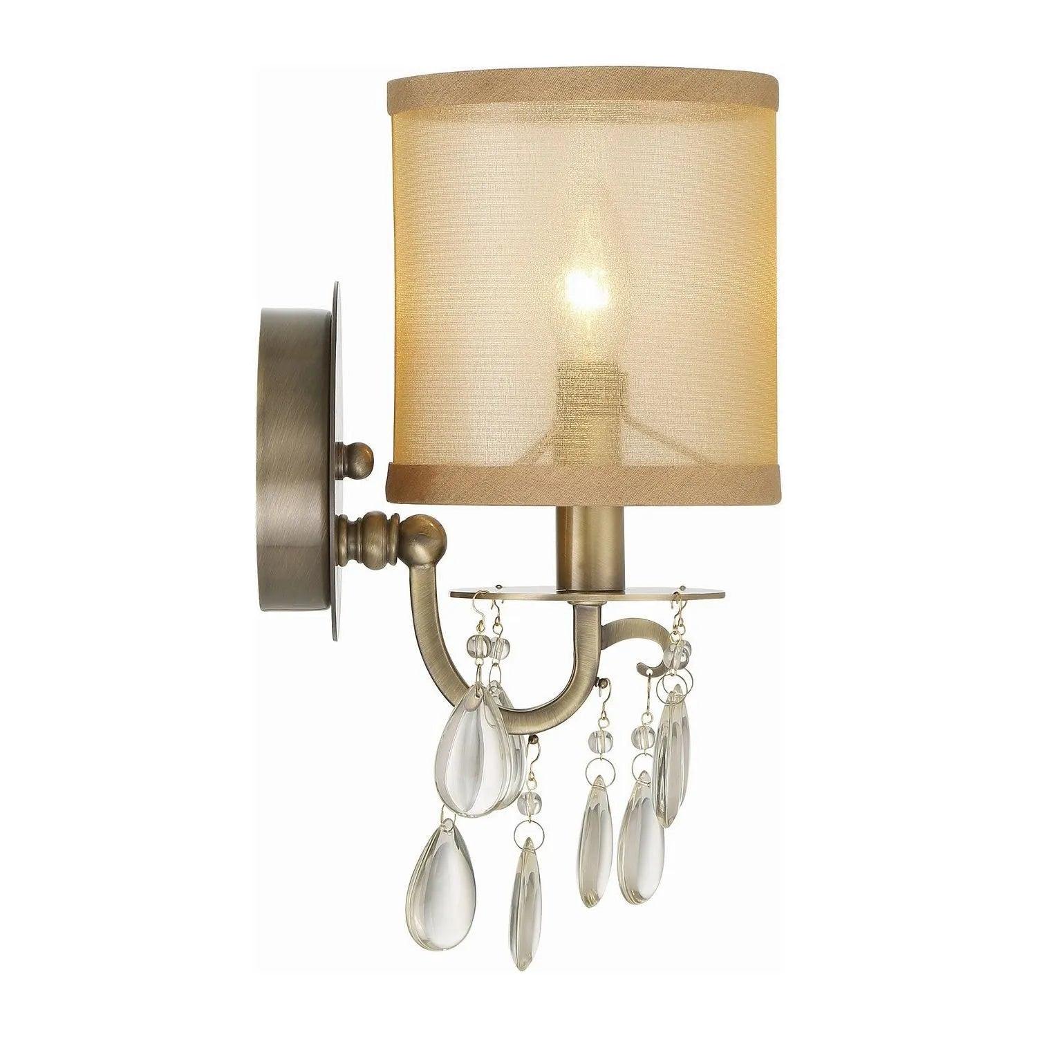 Crystorama - Hampton One Light Wall Mount - 5621-AB - Canada Light Shop