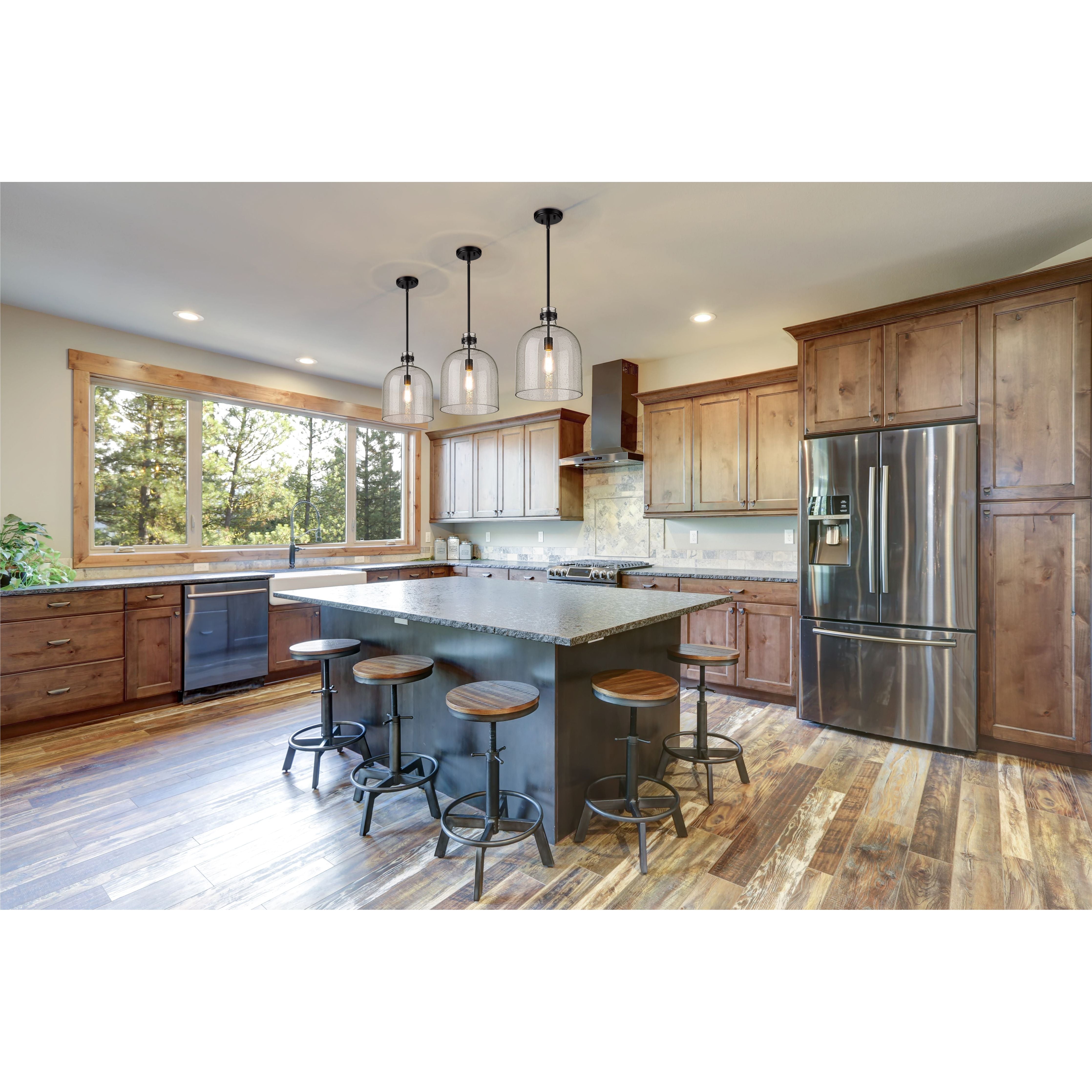 Z-Lite 817-12MB Pearson Pendant in Matte Black room shot 2