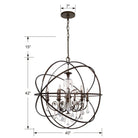 Crystorama - Solaris Six Light Chandelier - 9219-EB-CL-MWP - Canada Light Shop
