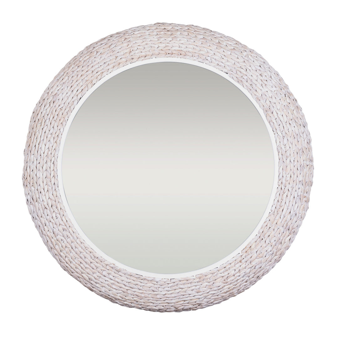 Varaluz - 457MI40MWW - Wall Mirror - Athena - Matte White/Whitewash Seagrass