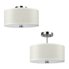 Visual Comfort Studio Canada - 77262-962 - Two Light Semi-Flush Convertible Pendant - Dayna - Brushed Nickel
