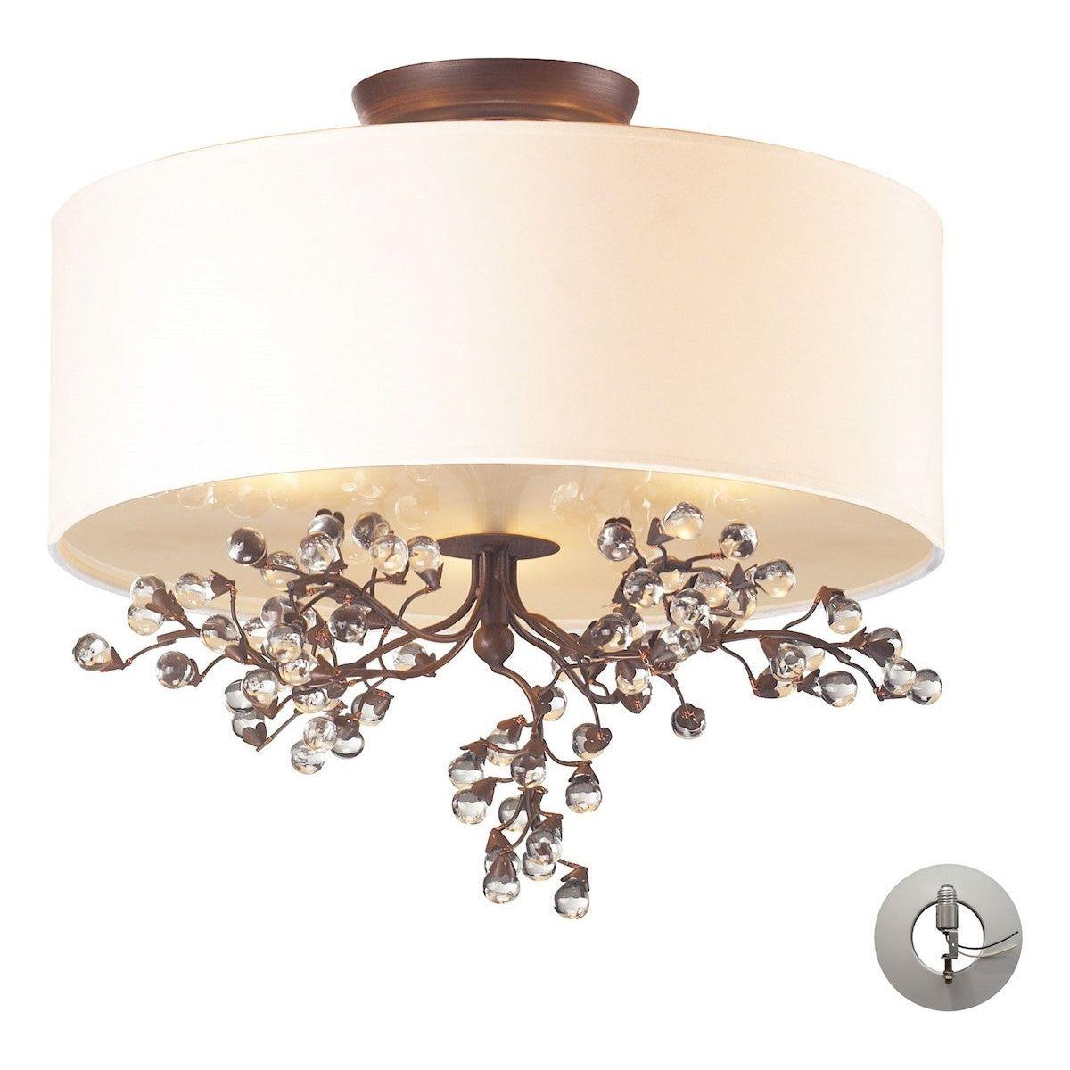 ELK Home - 20089/3-LA - Three Light Semi Flush Mount - Winterberry - Antique Darkwood