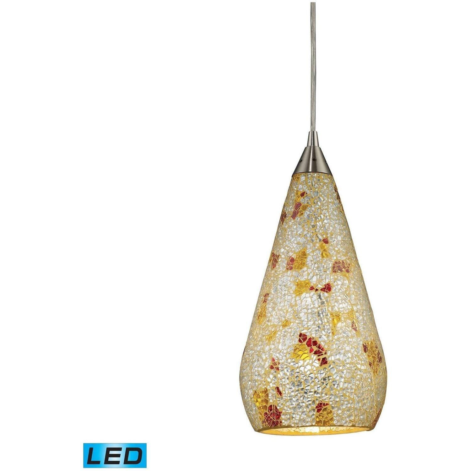 ELK Home - Curvalo LED Mini Pendant - 546-1SLVM-CRC-LED - Canada Light Shop