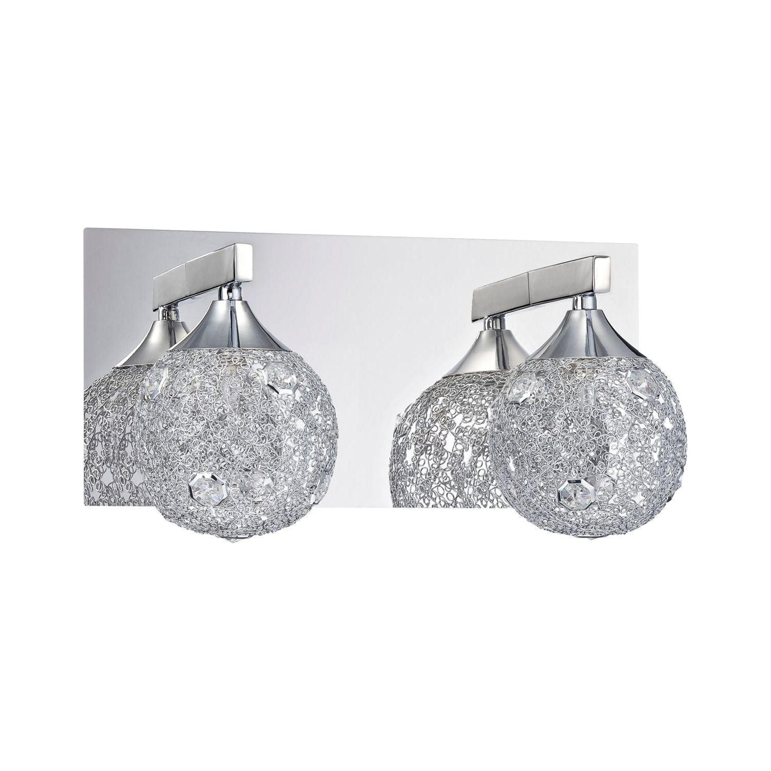 Kendal Lighting - Solaro Vanity Light - VF4000-2L-CH - Canada Light Shop