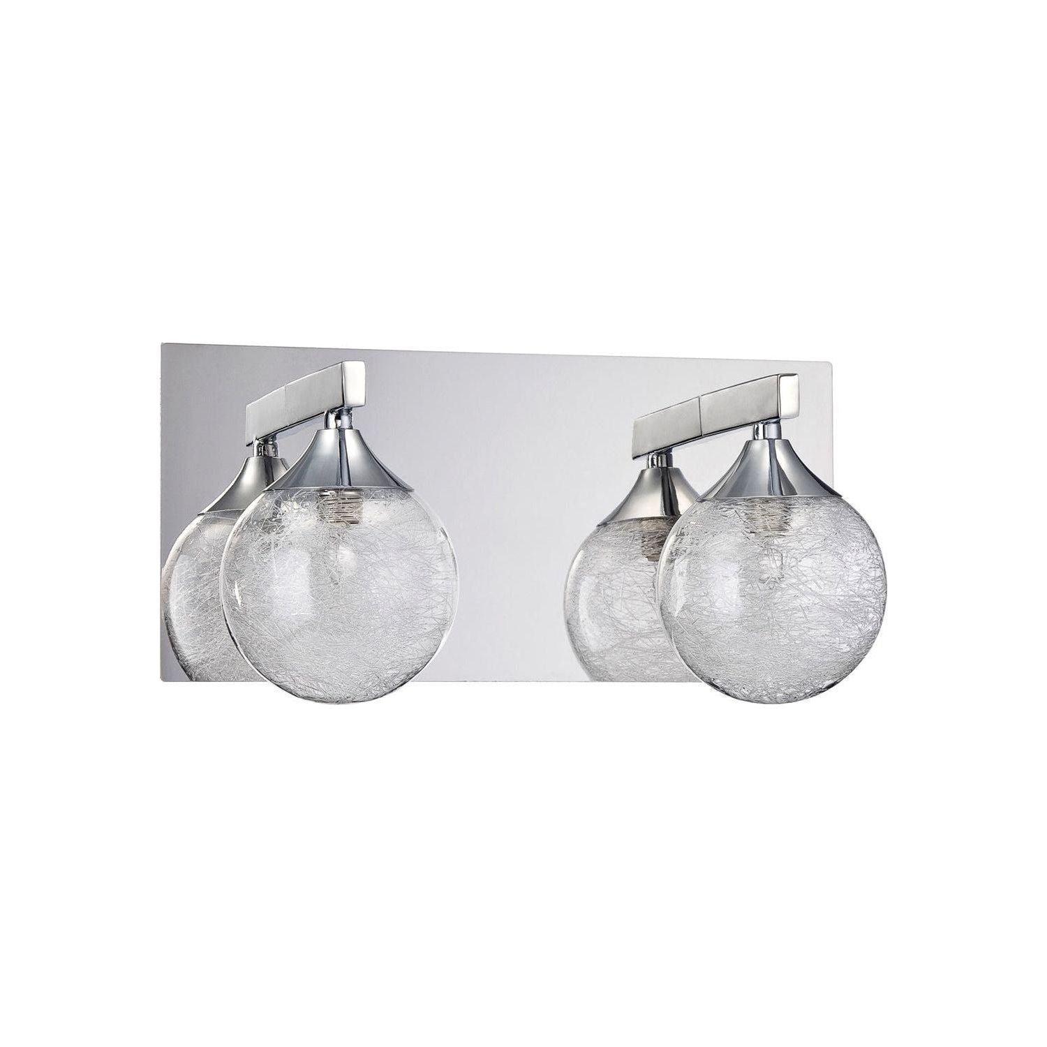 Kendal Lighting - Fybra Vanity Light - VF4100-2L-CH - Canada Light Shop