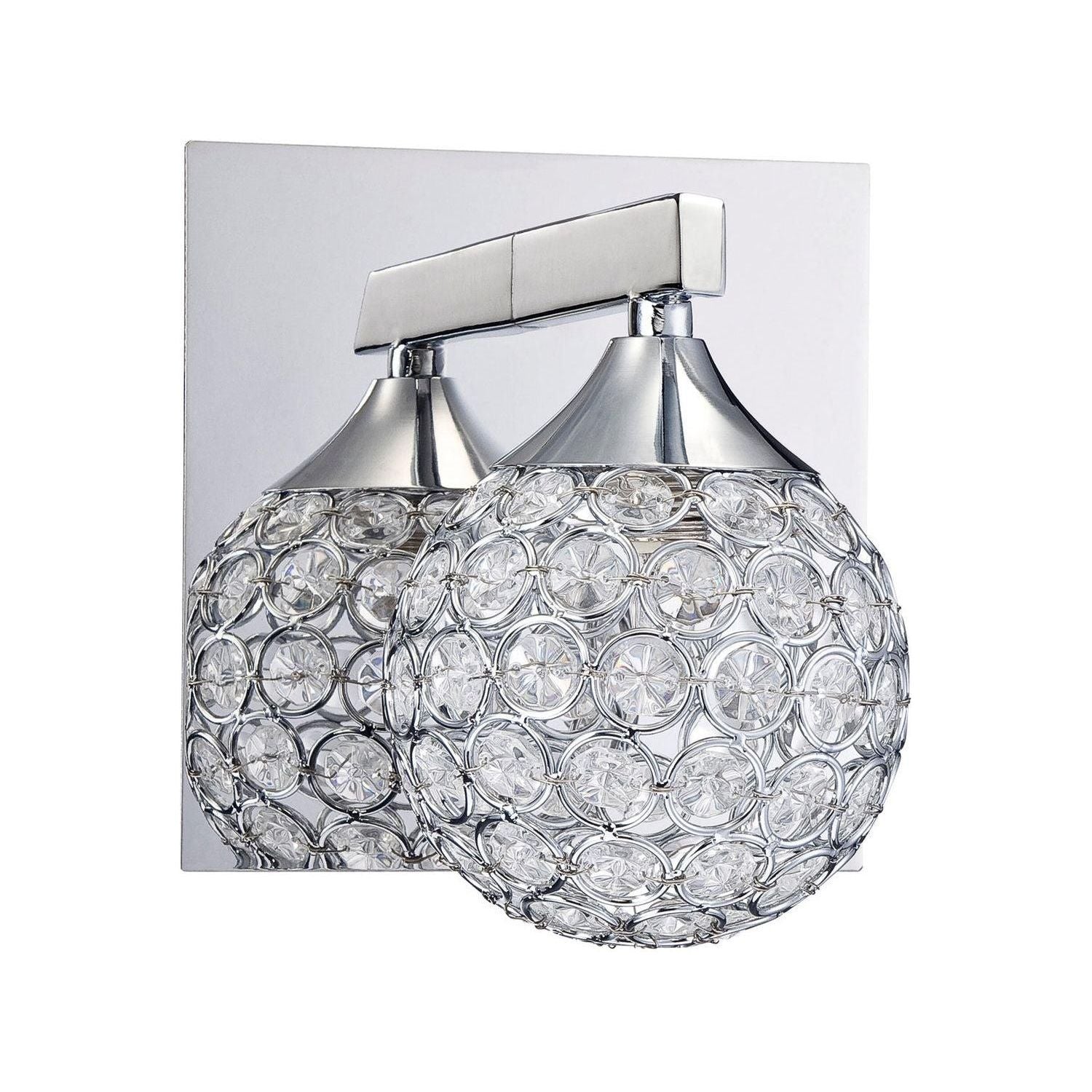 Kendal Lighting - Crys Vanity Light - VF4200-1L-CH - Canada Light Shop