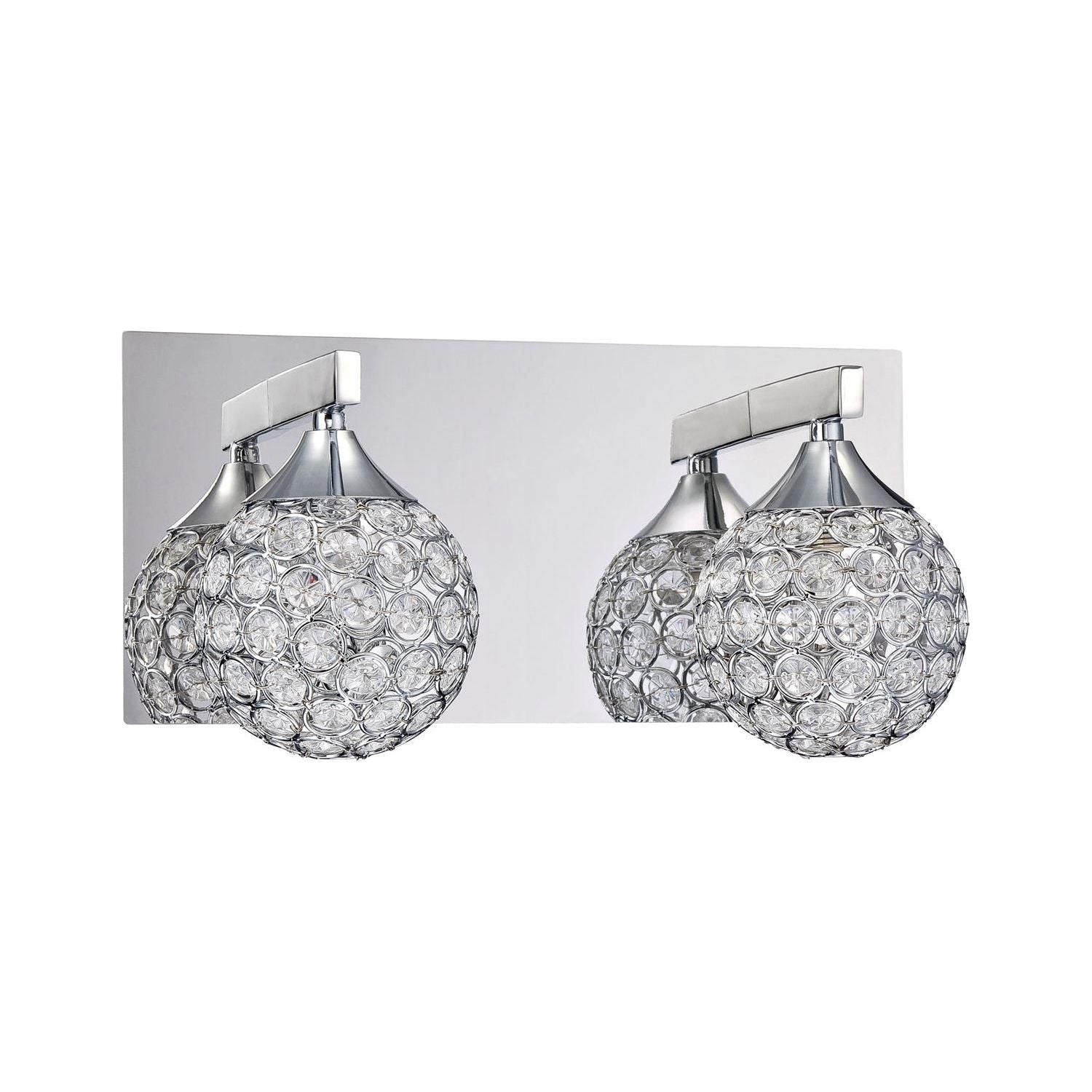 Kendal Lighting - Crys Vanity Light - VF4200-2L-CH - Canada Light Shop