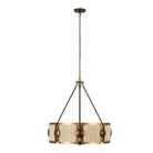 Kalco - 526855PABMG - Six Light Pendant - Button - Pearlized Antique Brass/Modern Gold
