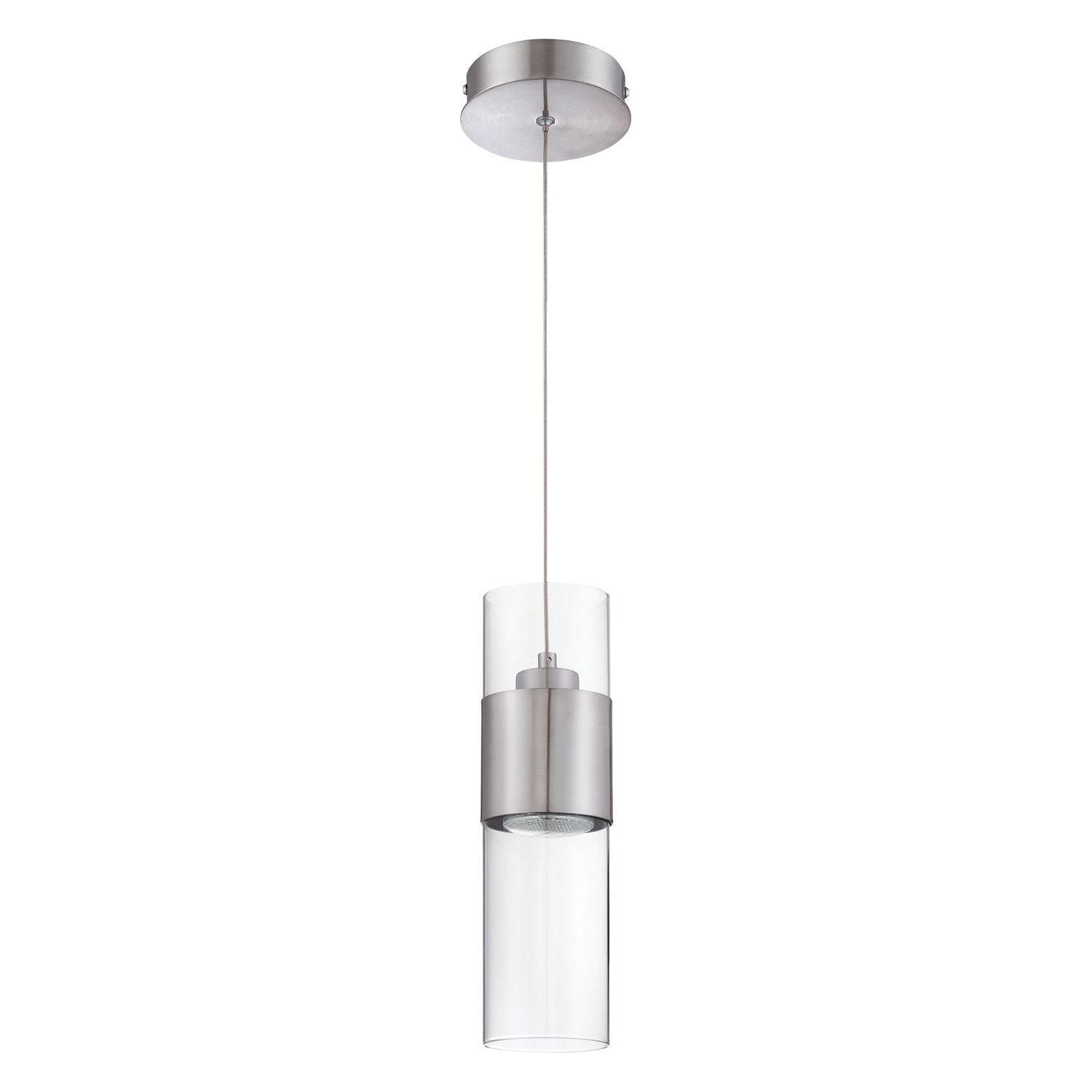 Kendal Lighting - Lola Pendant - PF57-1LPR-SN - Canada Light Shop