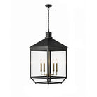 Varaluz - 547P04LAZNCATB - Four Light Pendant - Midnight Manor - Blackened Zinc/Antique Bronze