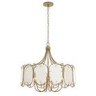 Varaluz - 556P06BK - Six Light Pendant - Panelist - Brass Kisser