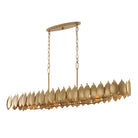 Varaluz - 560N08BK - Eight Light Pendant - Petal Reign - Brass Kisser