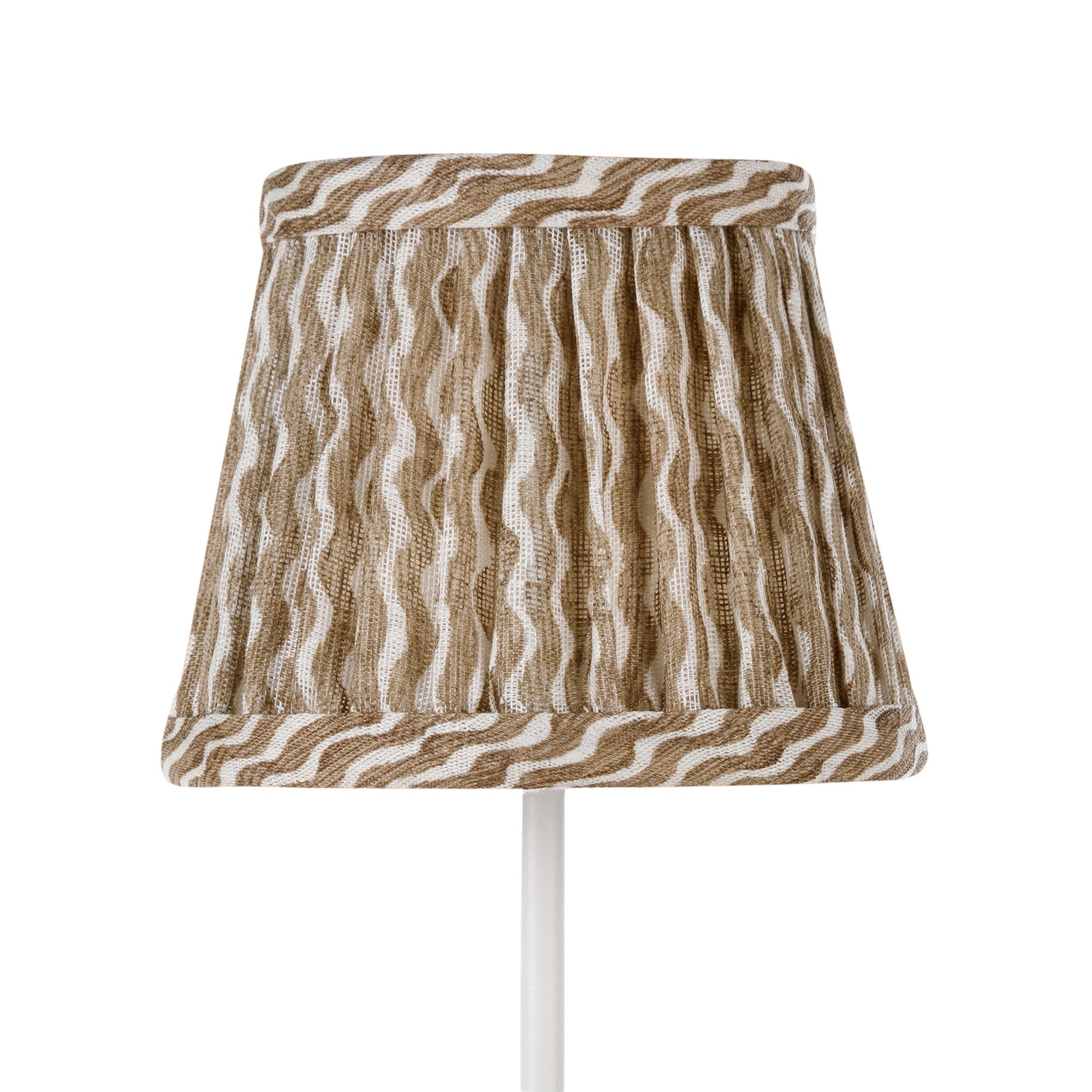 Zafferano America 5PP-084 Zafferano x Fermoie Fabric Lampshades - Popple Pattern in Nut Brown Popple