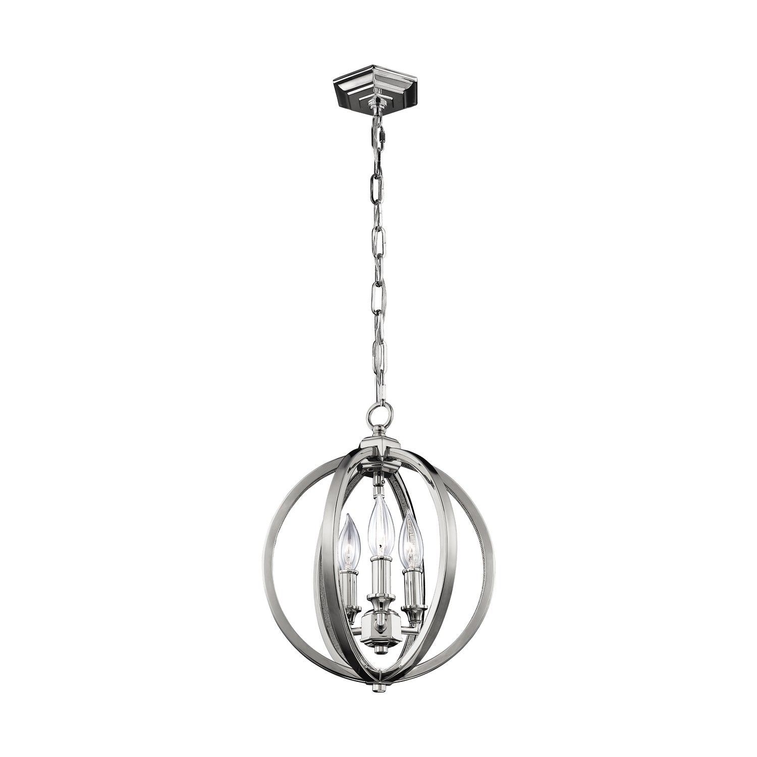 Visual Comfort Studio Canada - F3059/3PN - Three Light Pendant - Corinne - Polished Nickel