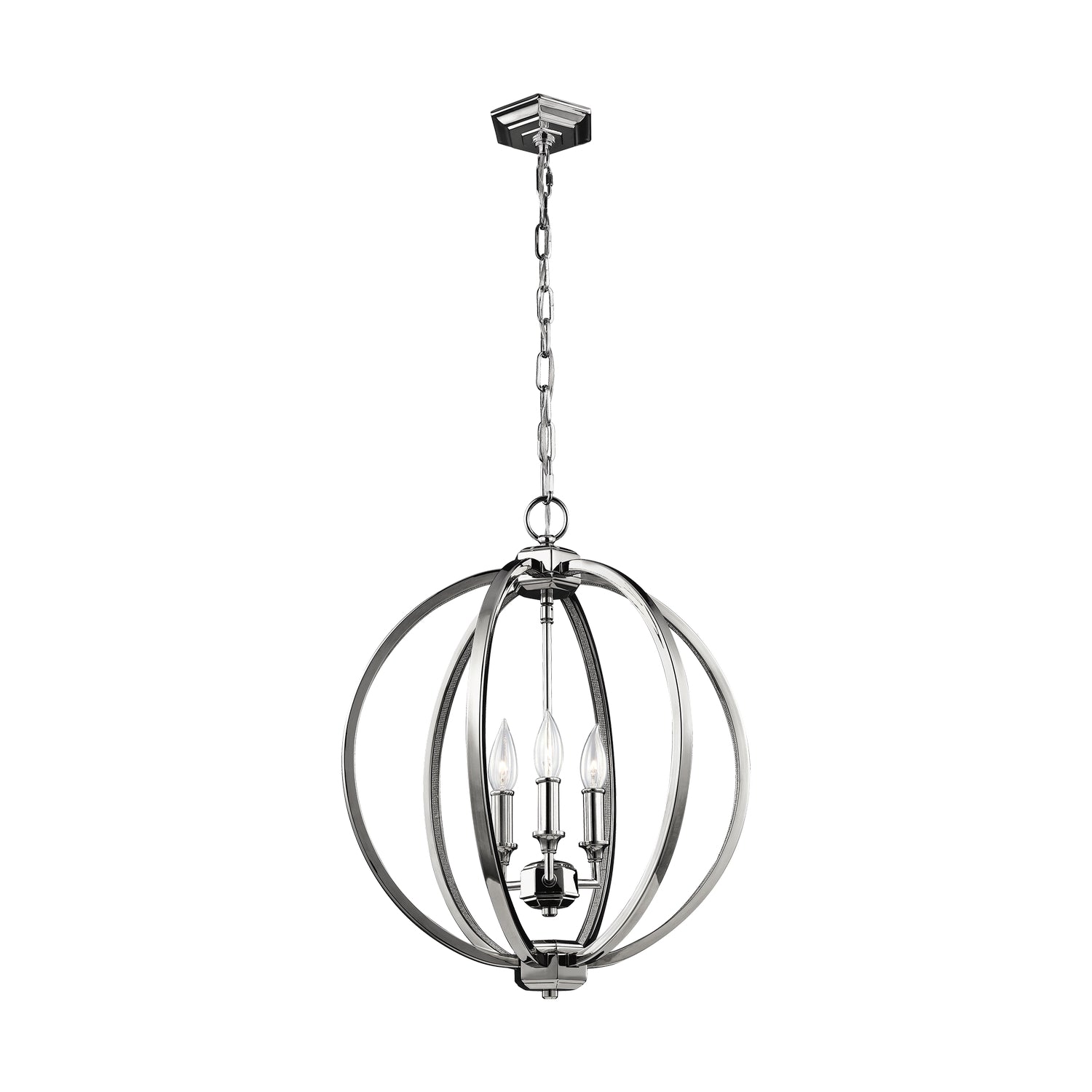 Visual Comfort Studio Canada - F3060/3PN - Three Light Pendant - Corinne - Polished Nickel