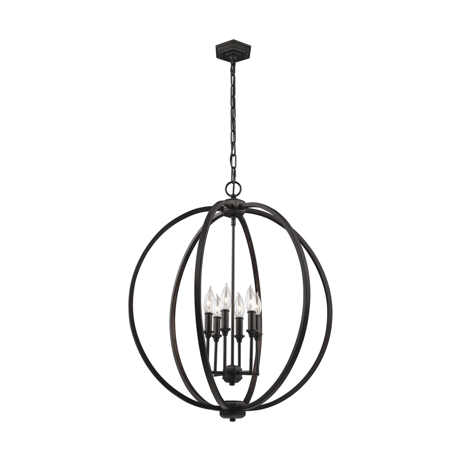 Visual Comfort Studio Canada - F3061/6ORB - Six Light Pendant - Corinne - Oil Rubbed Bronze