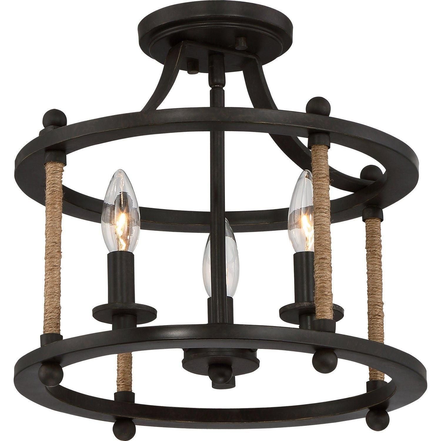Quoizel - Frontier Semi-Flush Mount - FTR1713IB - Canada Light Shop