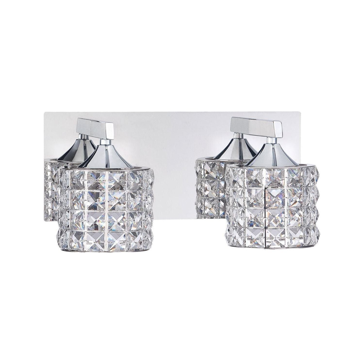 Kendal Lighting - Lustra Vanity Light - VF7100-2L-CH - Canada Light Shop