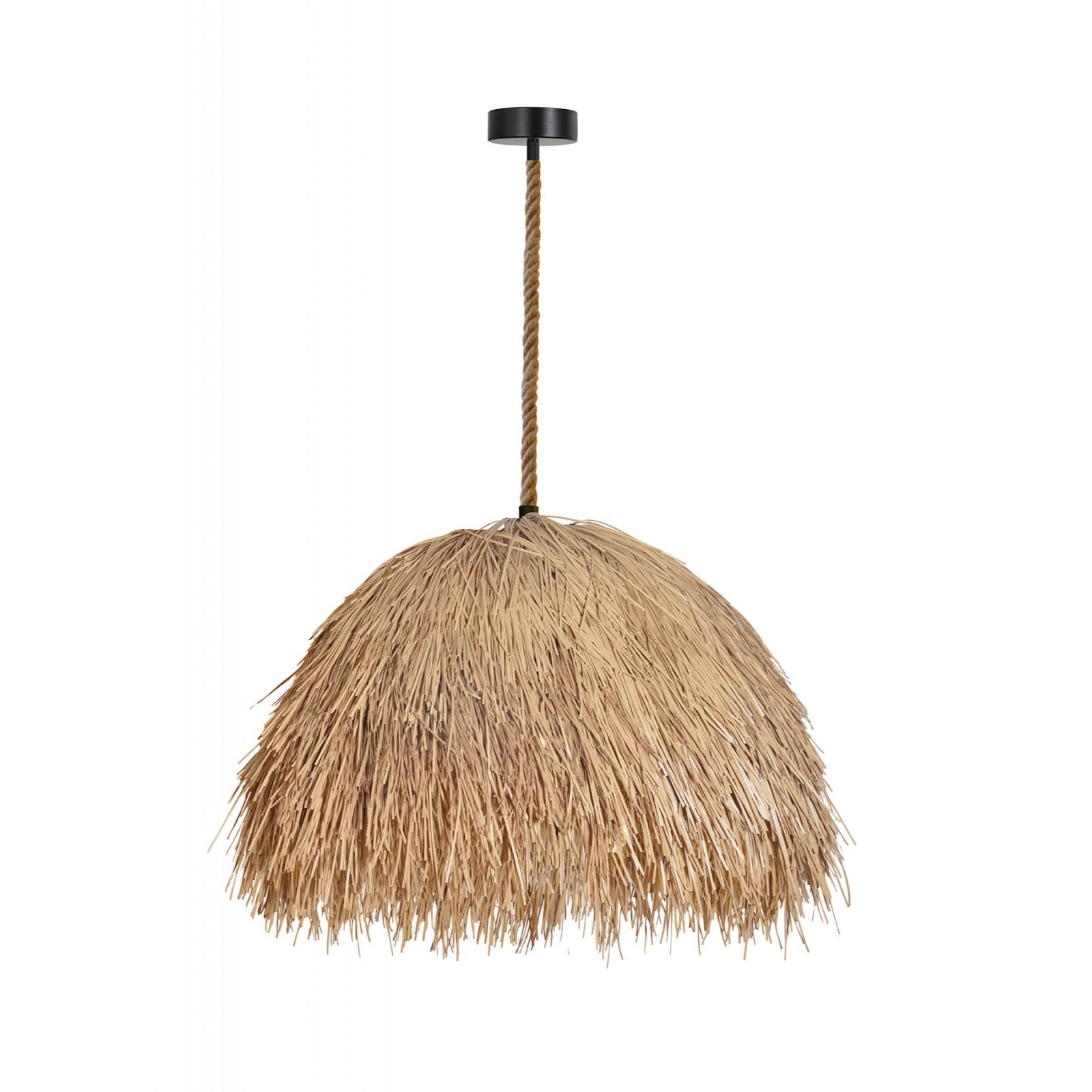Avenue Lighting - HF1011-RP - One Light Pendant - Malibu - Hemp Rope/Black