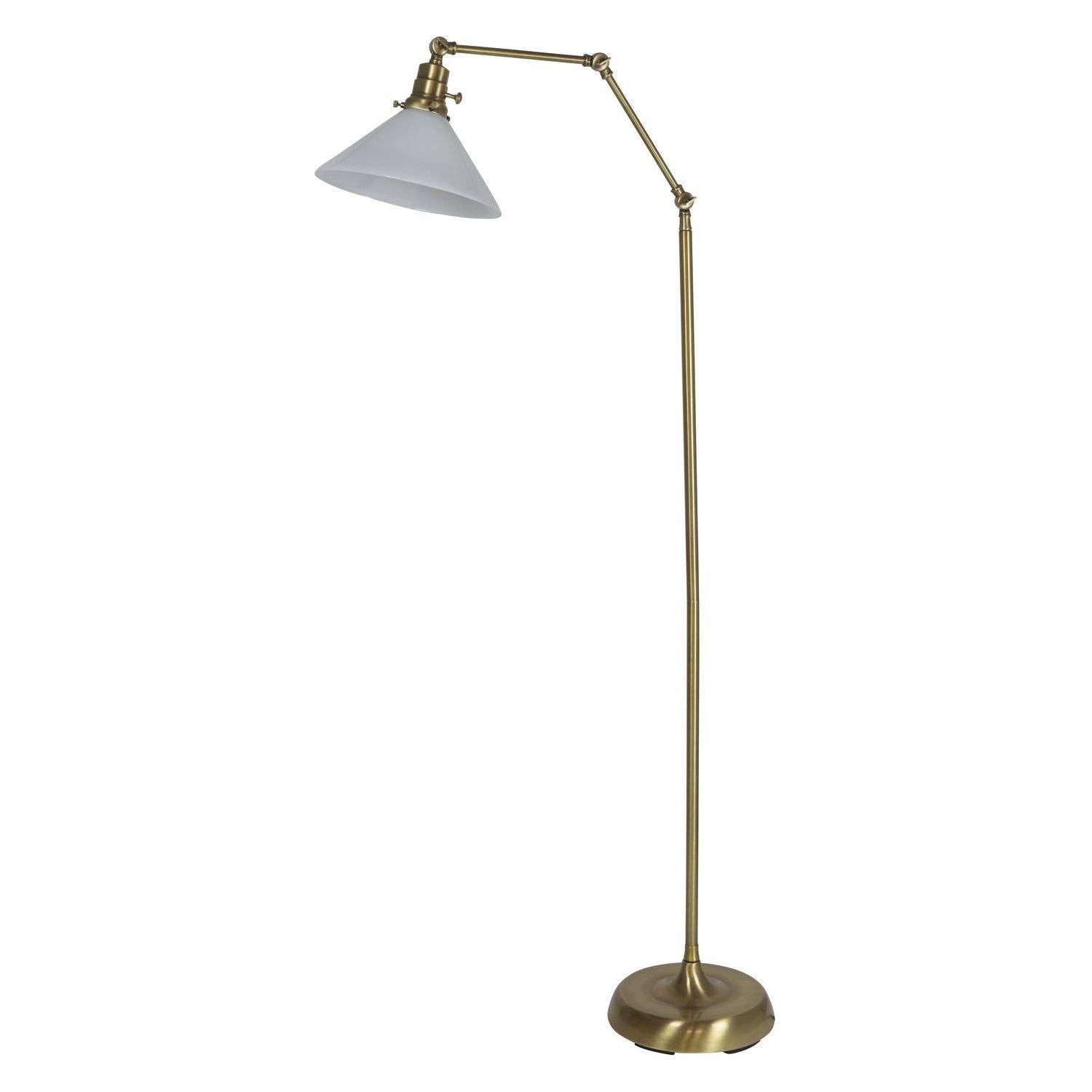 House of Troy - Otis Floor Lamp - OT600-AB-WT - Canada Light Shop