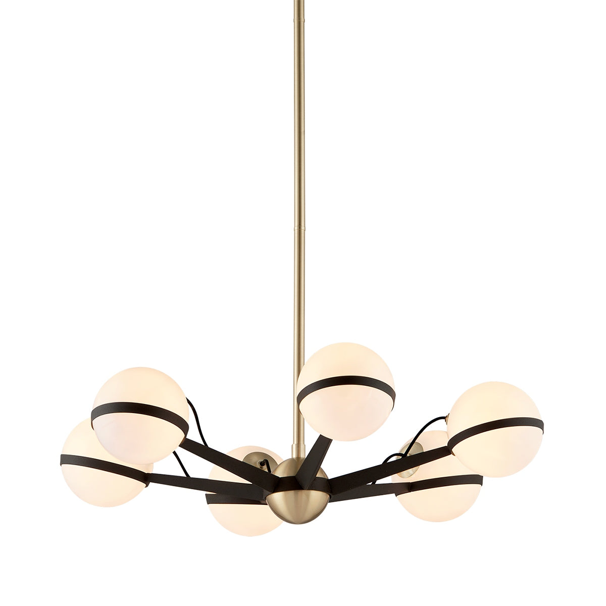 Troy Lighting Canada - F5303-TBZ/BBA - Six Light Chandelier - Ace - Textured Bronze Brushed Brass