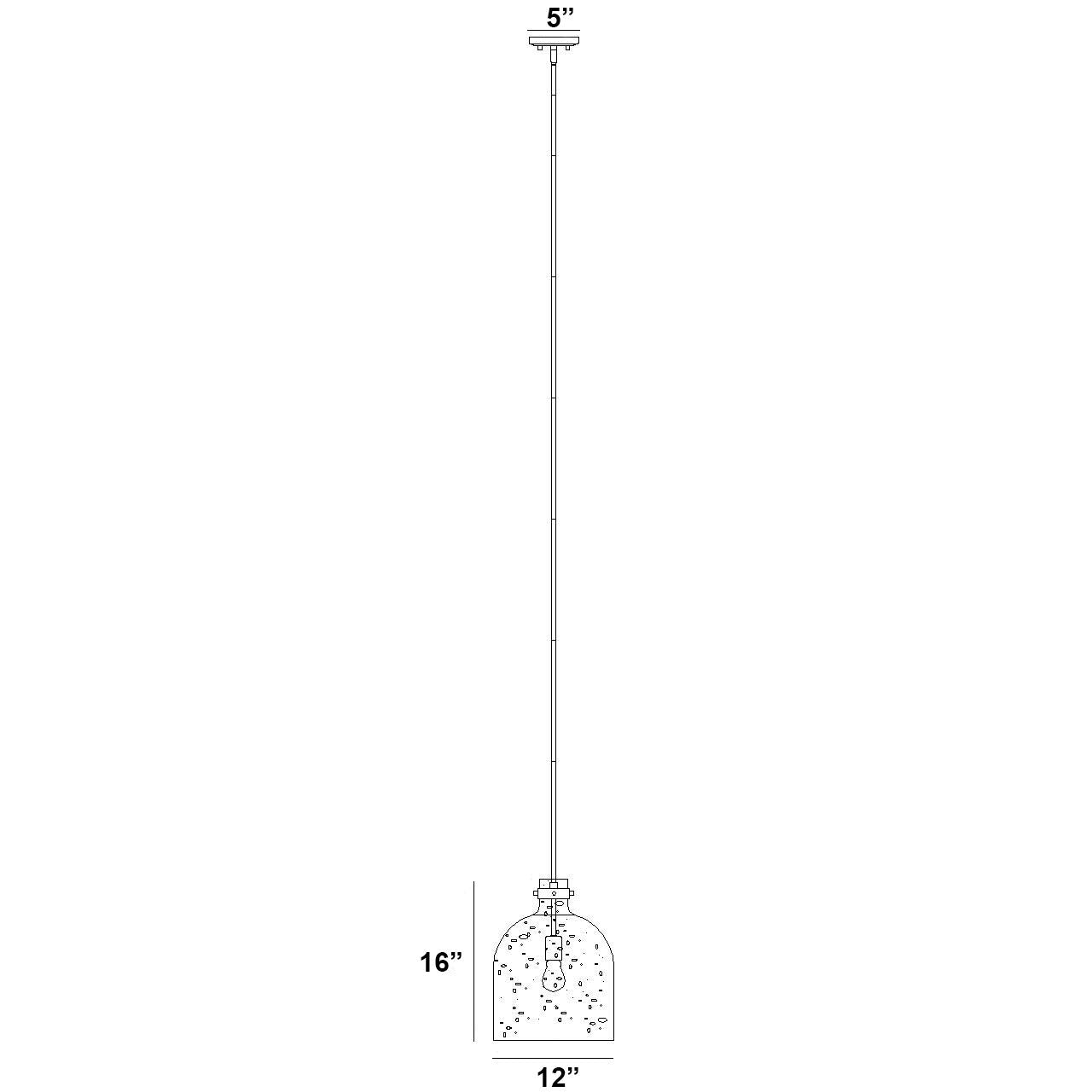 Z-Lite 817-12MB Pearson Pendant in Matte Black line drawing