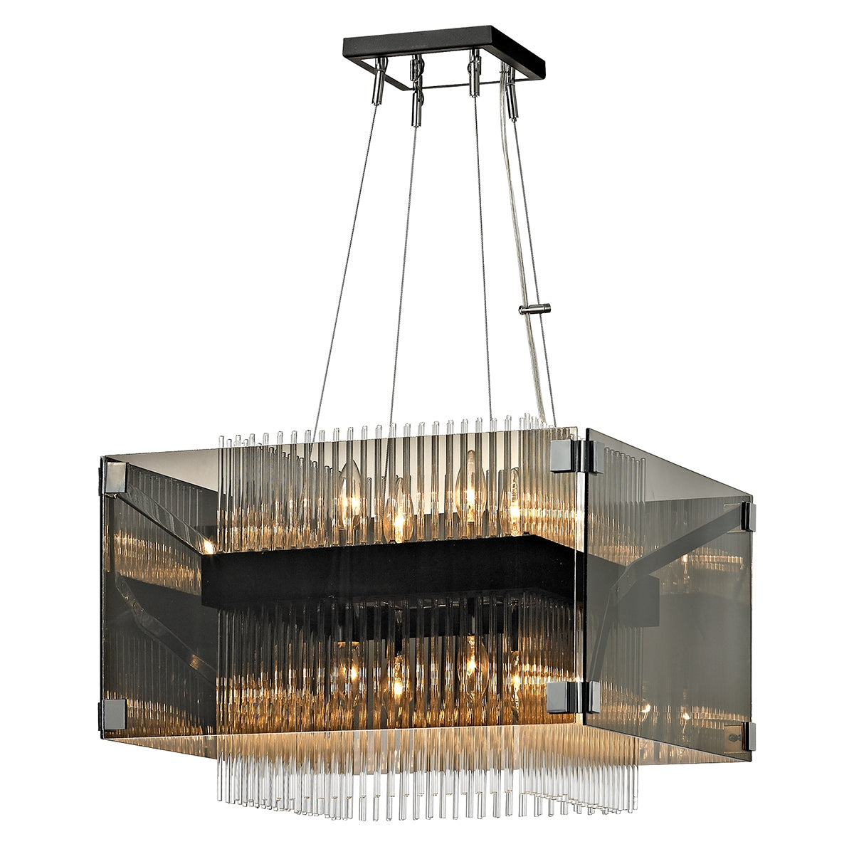 Troy Lighting Canada - F5905-BRZ/PC - Eight Light Chandelier - Apollo - Bronze/Polished Chrome