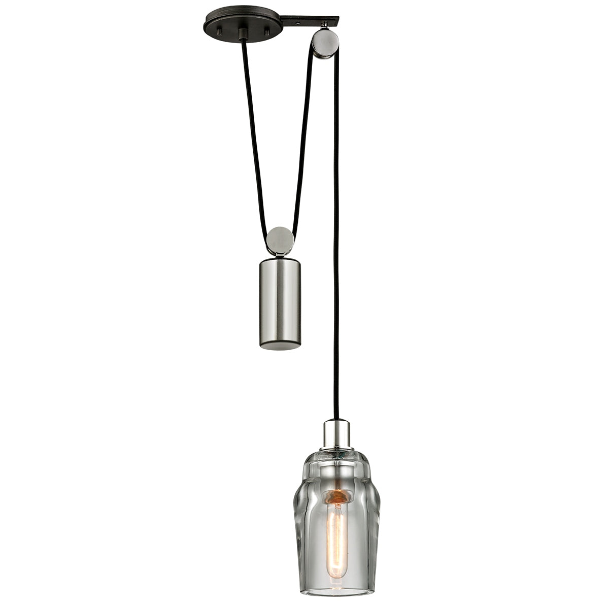 Troy Lighting Canada - F5992-GRA/PN - One Light Pendant - Citizen - Graphite And Polished Nickel