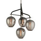 Troy Lighting Canada - F4295-TBK/PN - Four Light Chandelier - Odyssey - Textured Black & Polish Nickel
