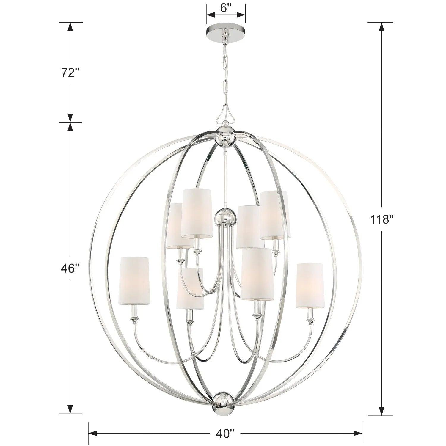 Crystorama - Sylvan Eight Light Chandelier - 2246-DB - Canada Light Shop