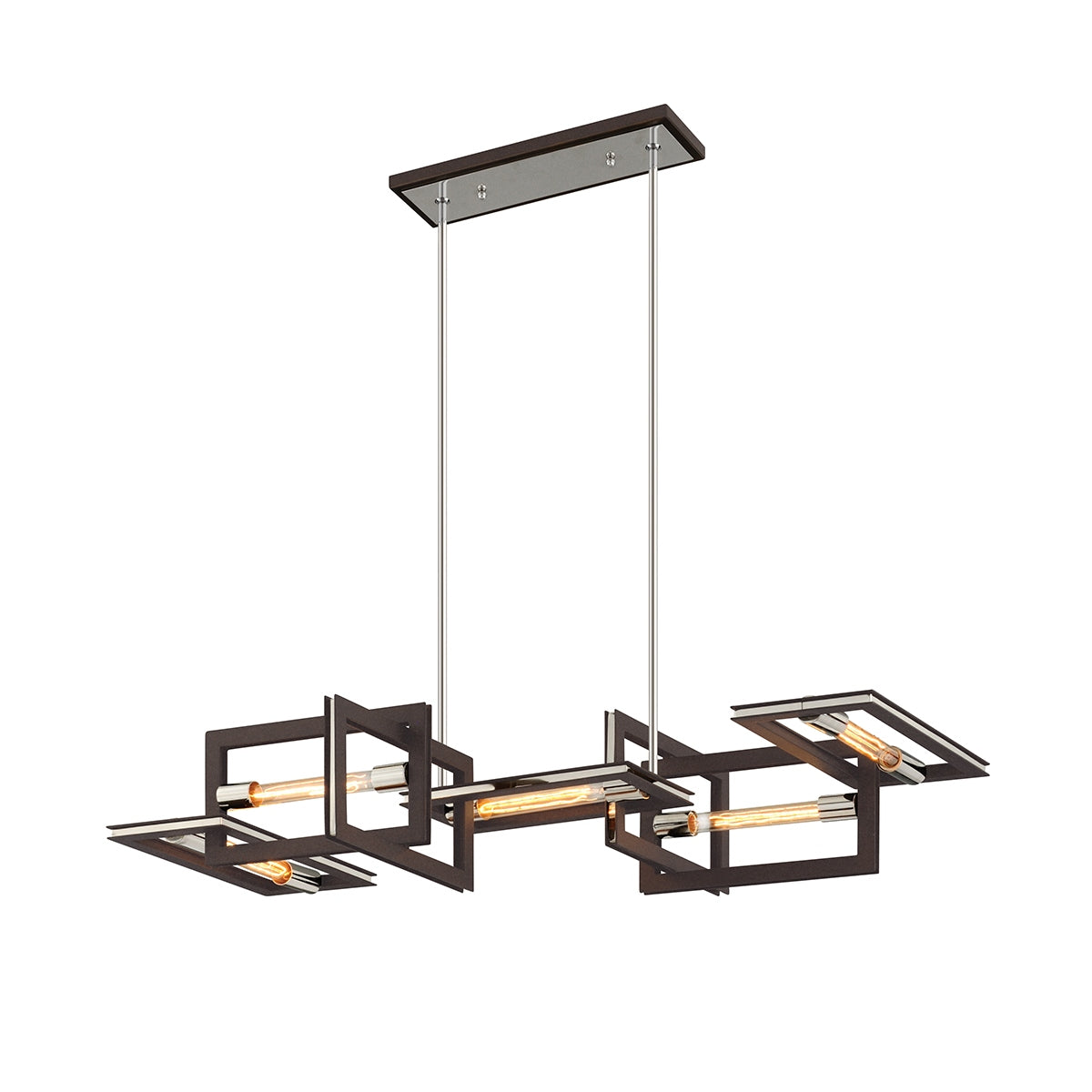 Troy Lighting Canada - F6185-TBZ/SS - Five Light Linear Pendant - Enigma - Textured Bronze