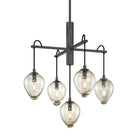 Troy Lighting Canada - F6206-GRA/BCR - Five Light Chandelier - Brixton - Graphite