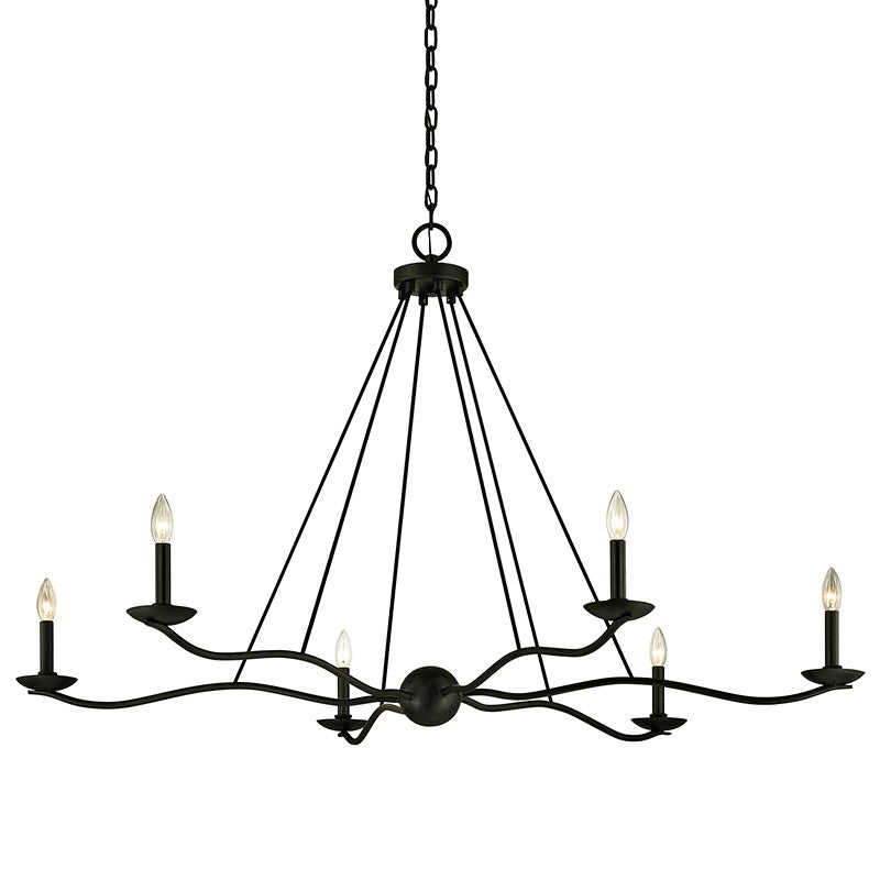 Troy Lighting Canada - F6306-FOR - Six Light Chandelier - Sawyer - Forged Iron
