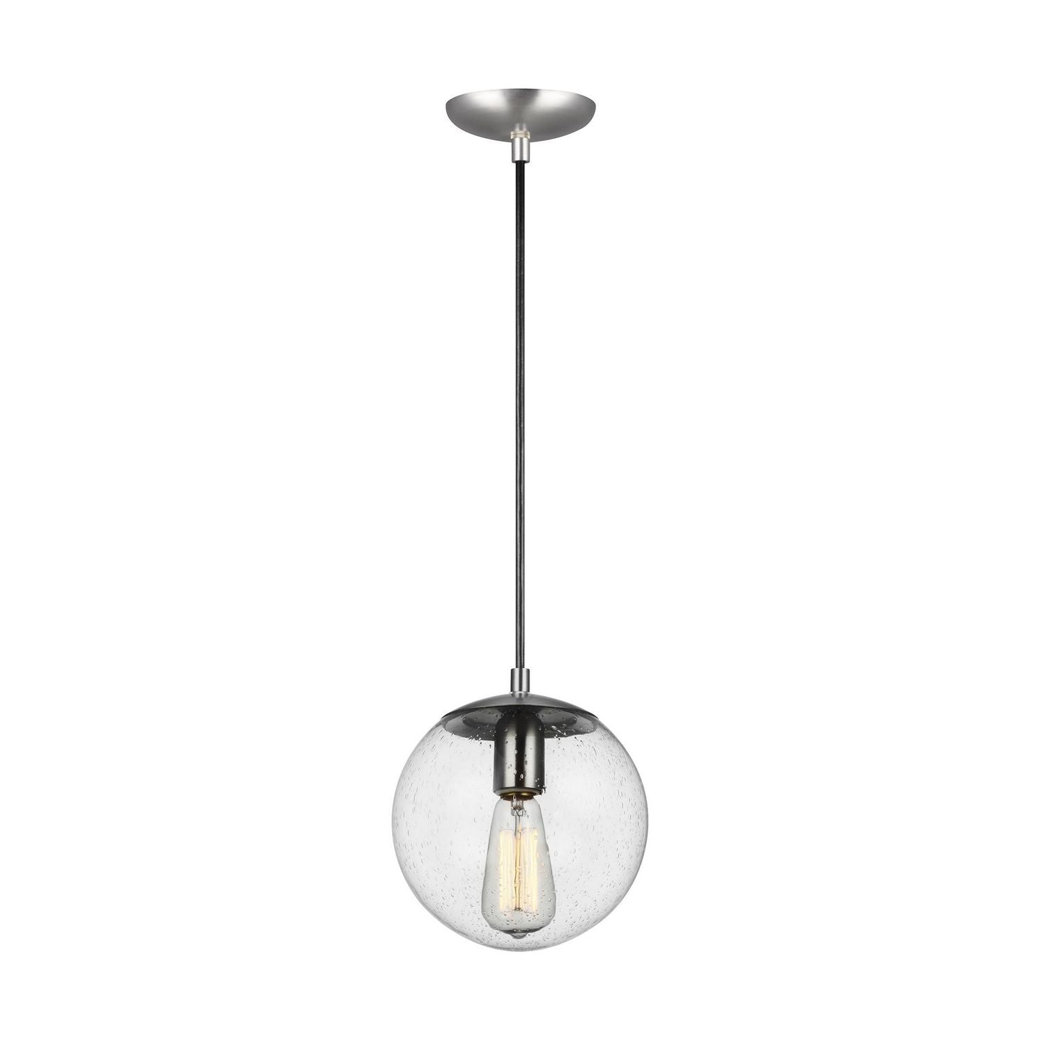 Visual Comfort Studio Canada - 6501801-04 - One Light Pendant - Leo - Hanging Globe - Satin Aluminum
