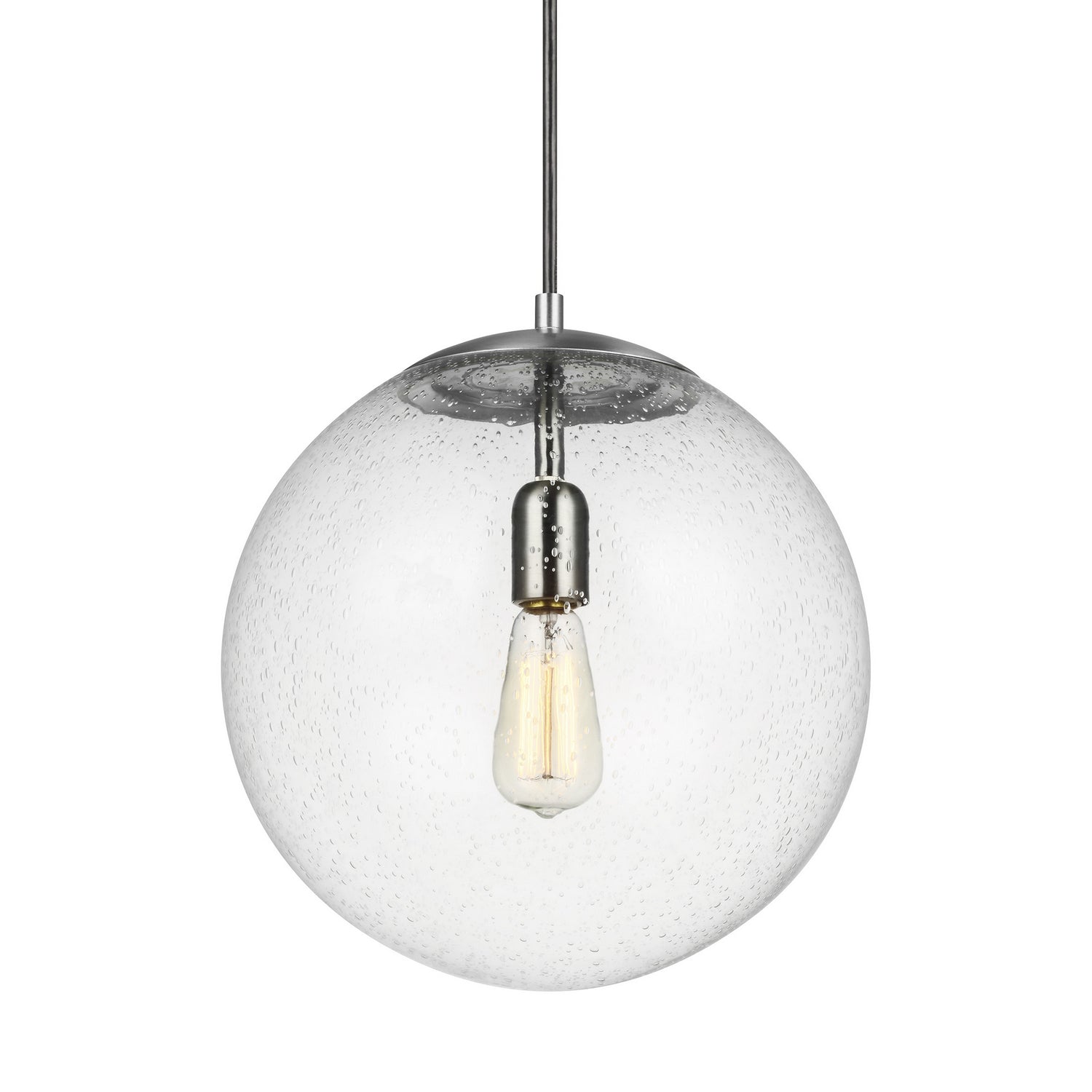 Visual Comfort Studio Canada - 6801801-04 - One Light Pendant - Leo - Hanging Globe - Satin Aluminum