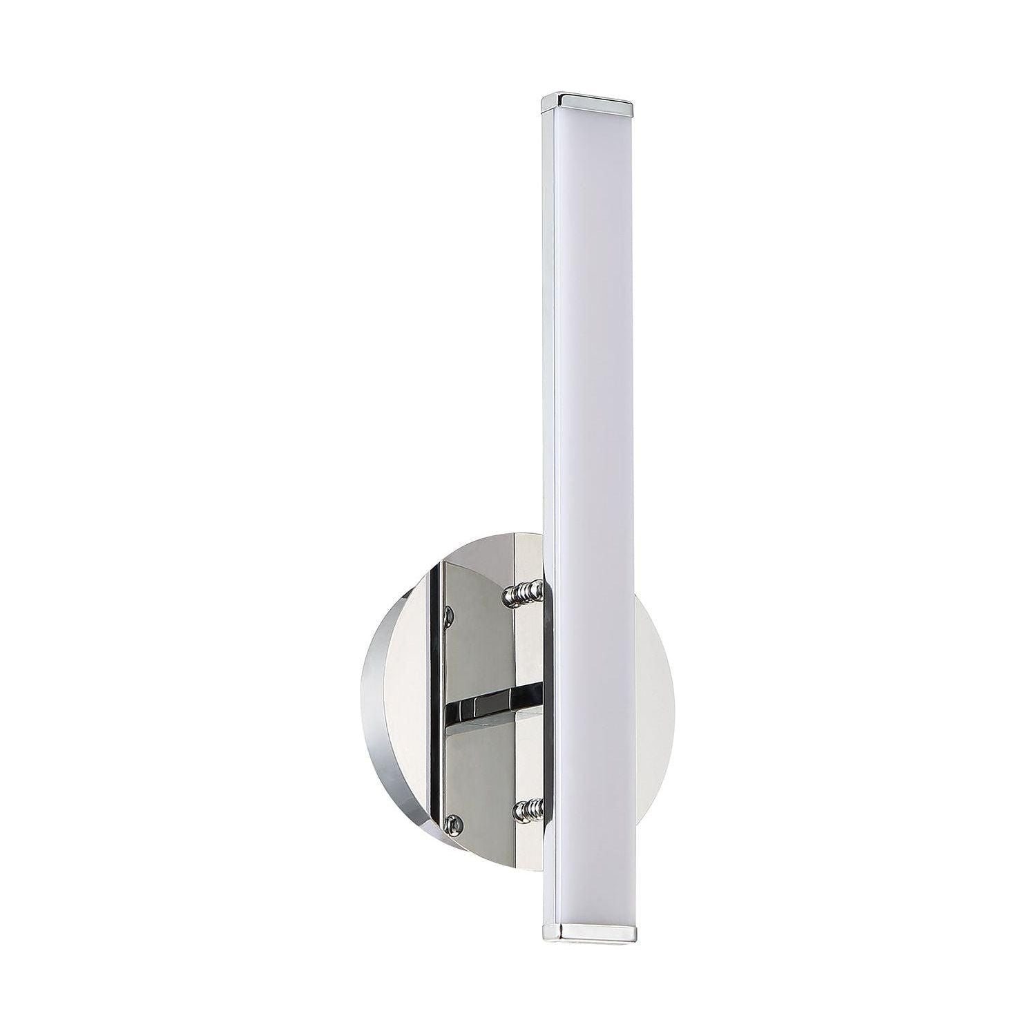 Kendal Lighting - Strait-Up LED Wall Sconce - PF7913WLO-CH - Canada Light Shop