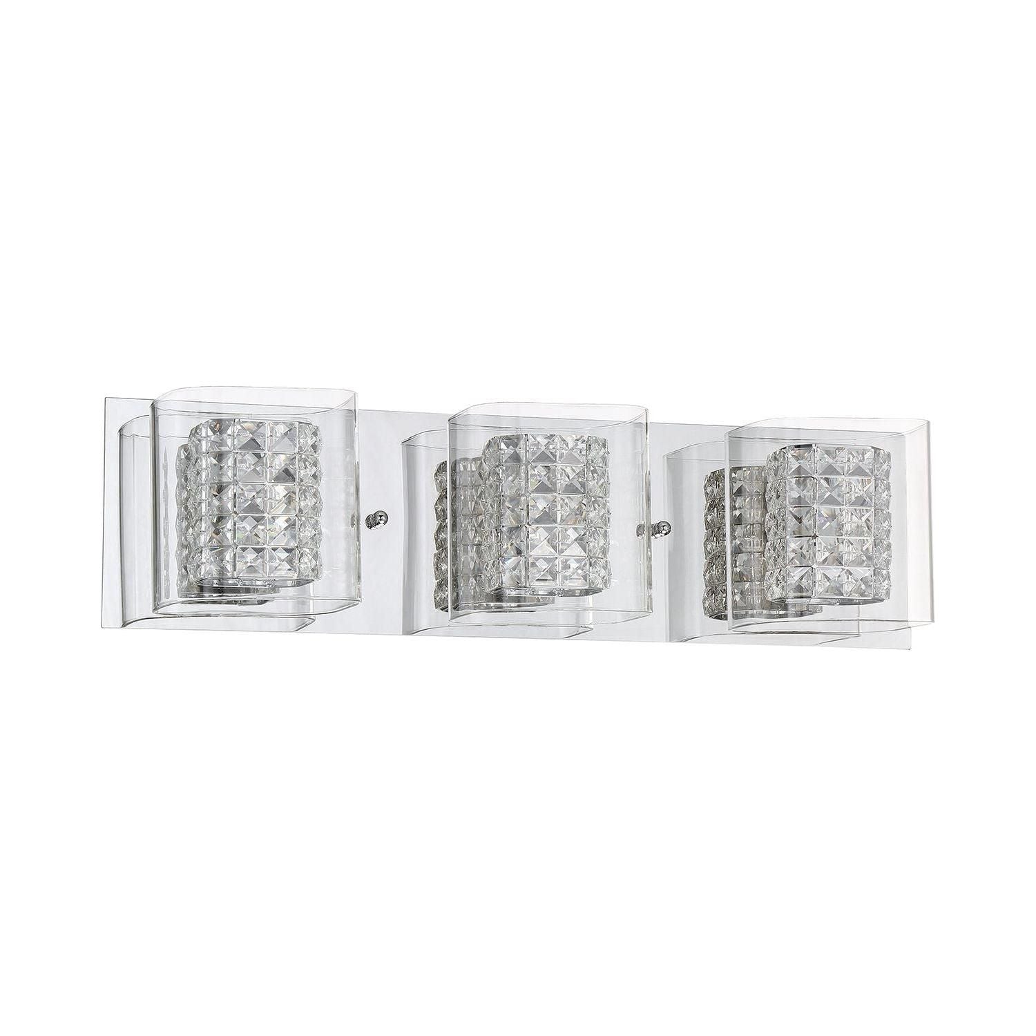 Kendal Lighting - Crystorama Vanity Light - VF7400-3L-CH - Canada Light Shop