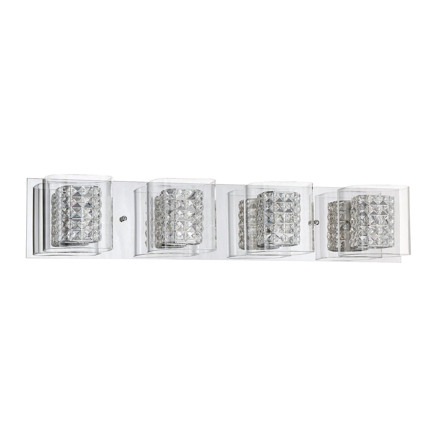 Kendal Lighting - Crystorama Vanity Light - VF7400-4L-CH - Canada Light Shop