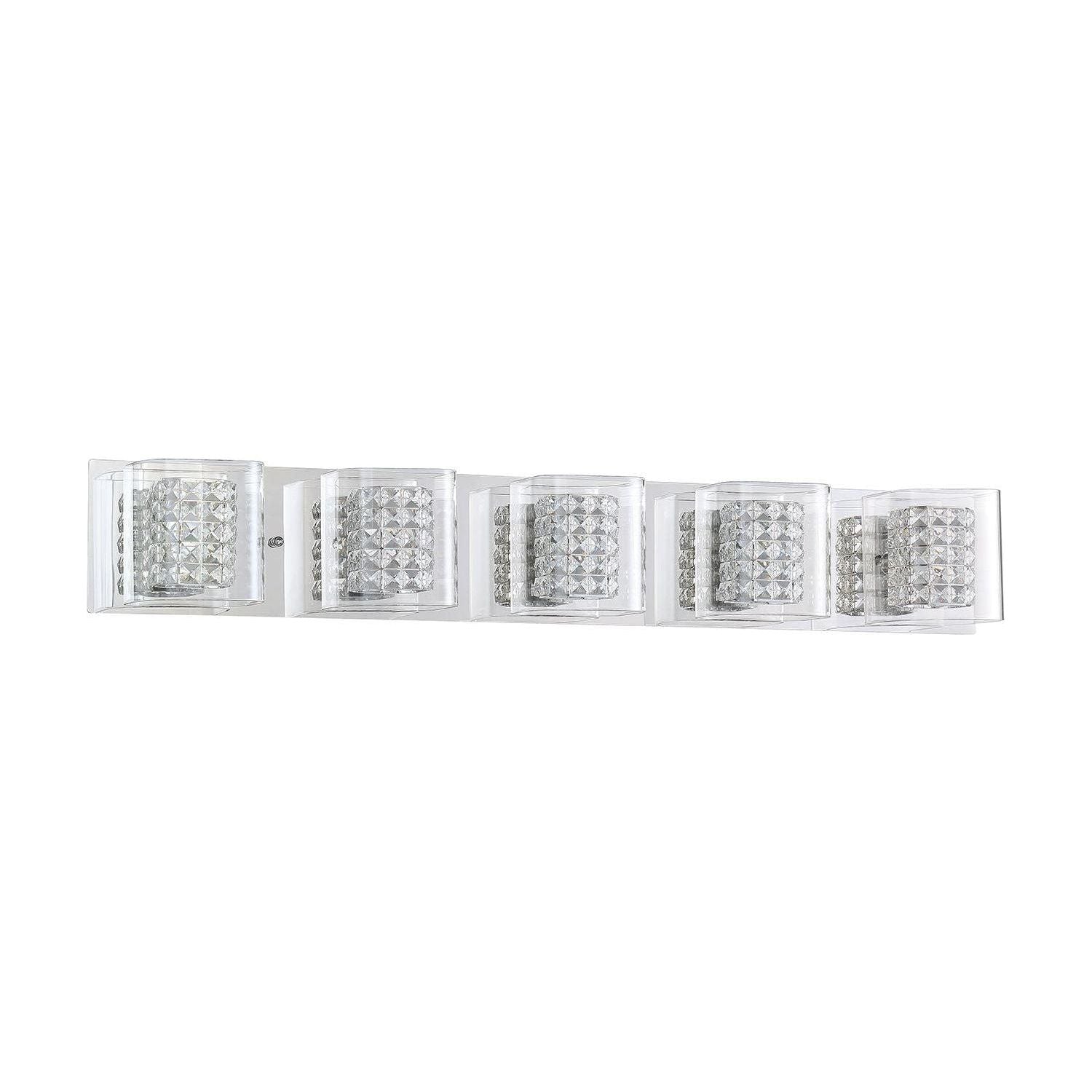 Kendal Lighting - Crystorama Vanity Light - VF7400-5L-CH - Canada Light Shop
