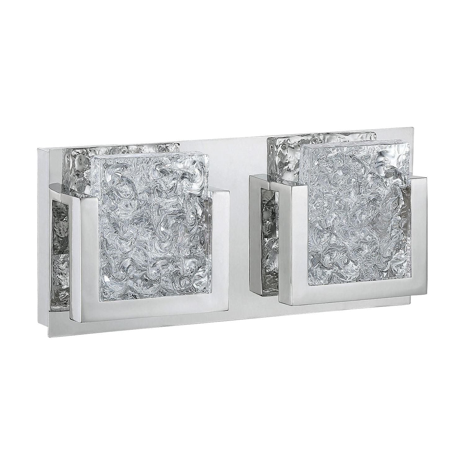 Kendal Lighting - Ice-Lava LED Vanity Light - VF9200-2L-CH - Canada Light Shop