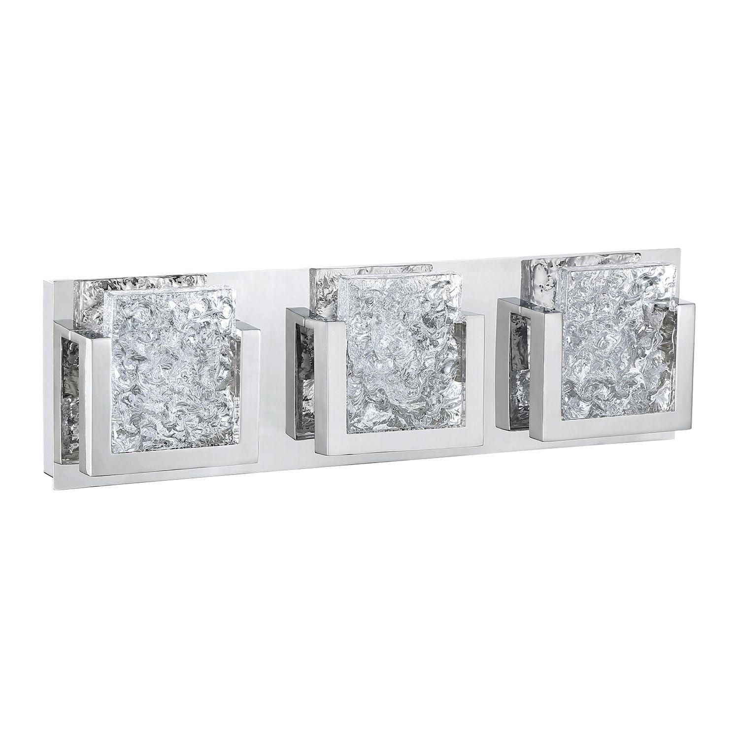 Kendal Lighting - Ice-Lava LED Vanity Light - VF9200-3L-CH - Canada Light Shop