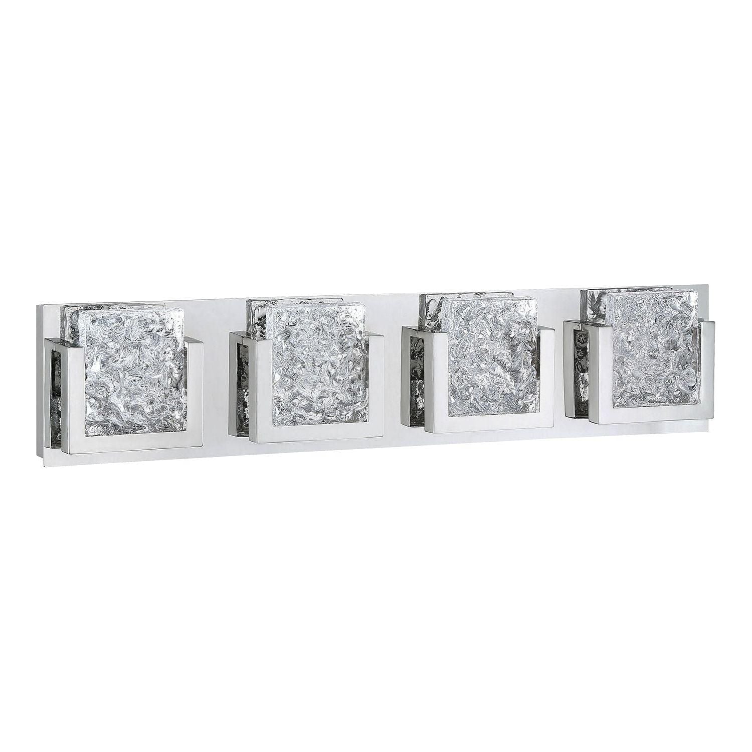 Kendal Lighting - Ice-Lava LED Vanity Light - VF9200-4L-CH - Canada Light Shop